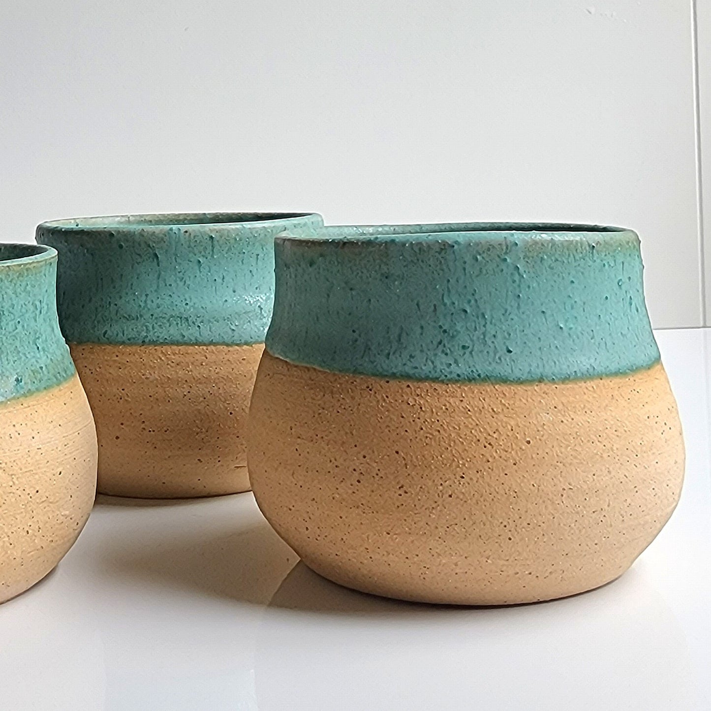 Turquoise Clay Vessel
