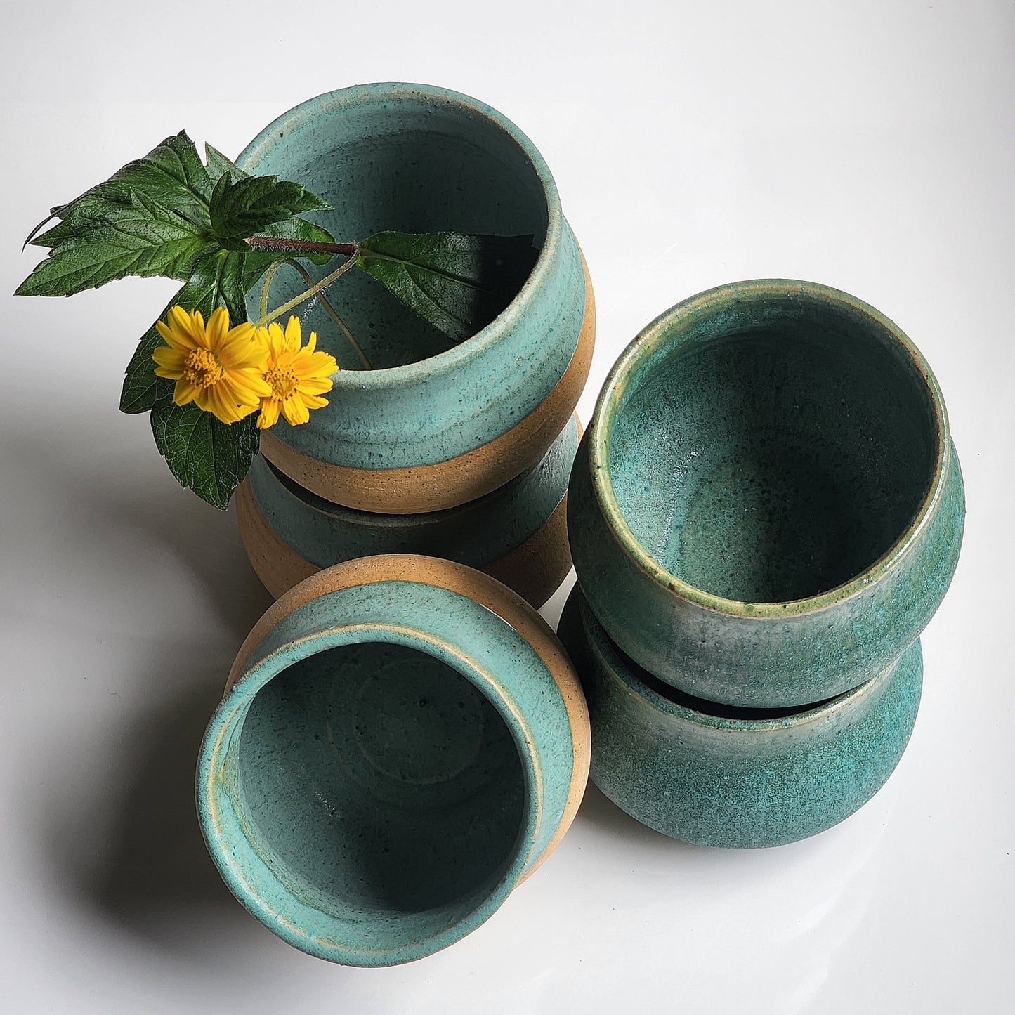 Turquoise Clay Vessel