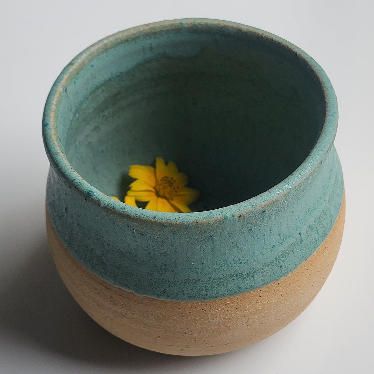 Turquoise Clay Vessel