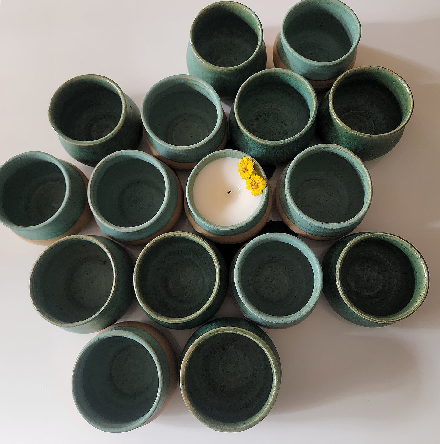 Turquoise Clay Vessel