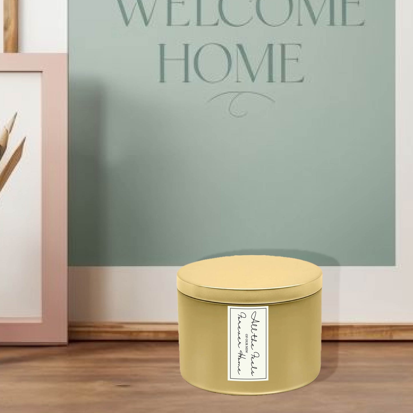 "All the Feels" BULK Gold Tins Customizable Candles