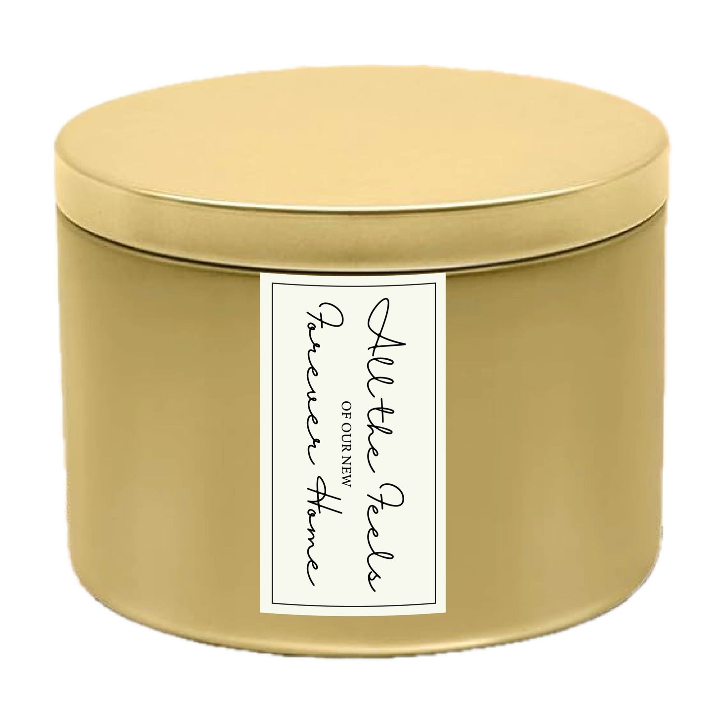 "All the Feels" BULK Gold Tins Customizable Candles