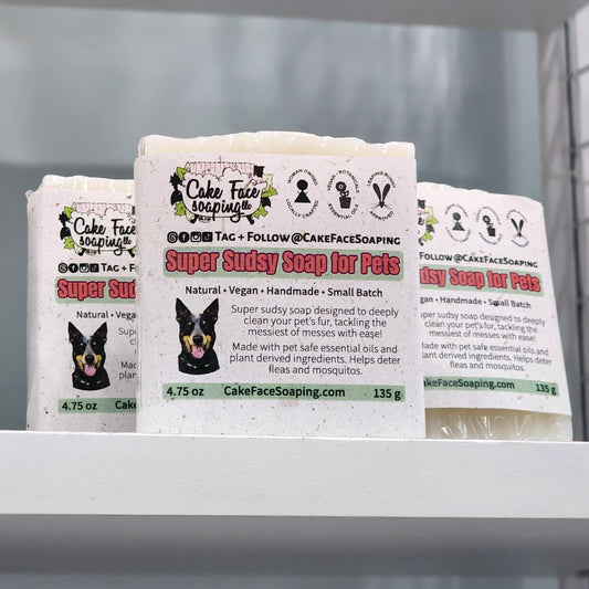 Super Sudsy Soap for Pets - Natural Dog Shampoo Bar (4 oz)