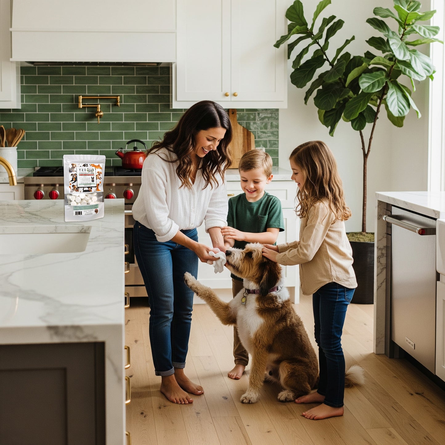 Fur Baby Convenient Cotton Wipes - Natural Dog Grooming Towelettes (50 Count)