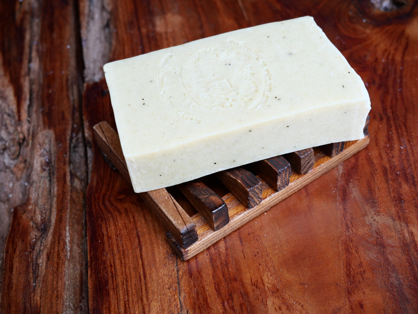 Wooden soap dish