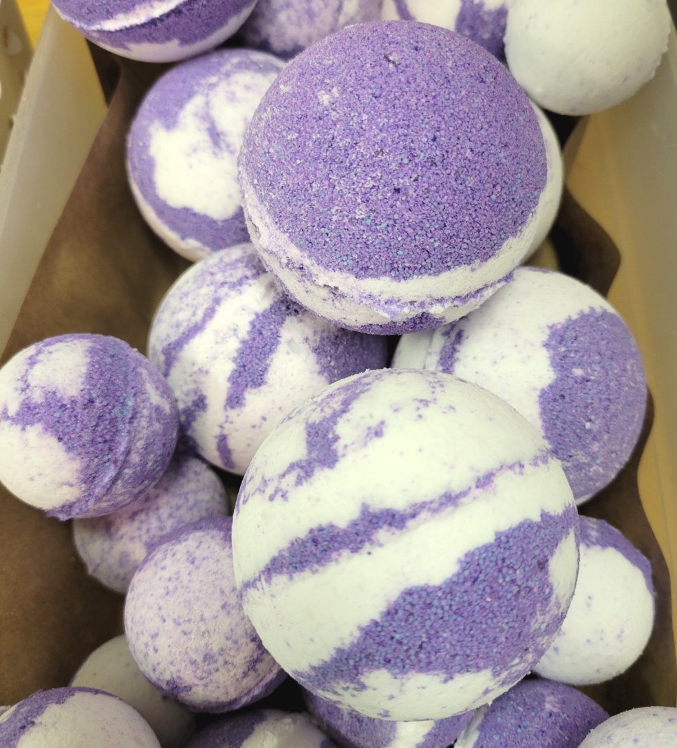 Bath Bomb - Lavender Patchouli - CakeFaceSoaping