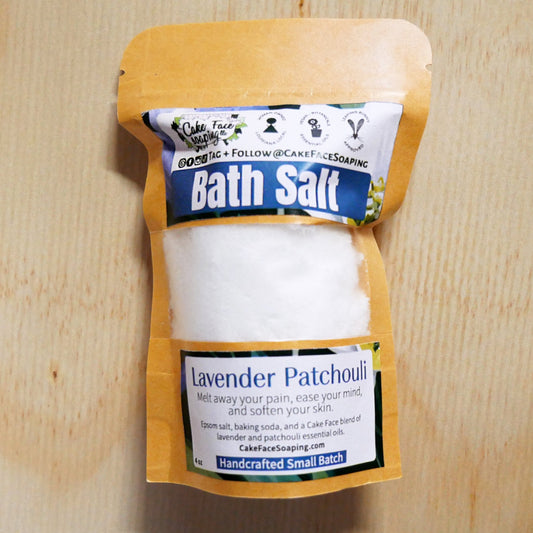 Bath Salt - Lavender Patchouli - CakeFaceSoaping