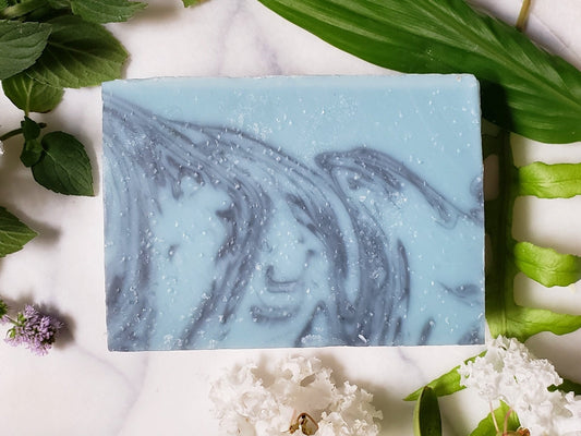 Black & Blue Bar Soap – with Shea butter for added moisture - CakeFaceSoaping
