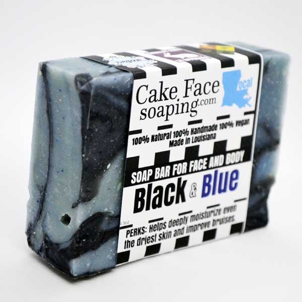 Black & Blue Bar Soap – with Shea butter for added moisture - CakeFaceSoaping
