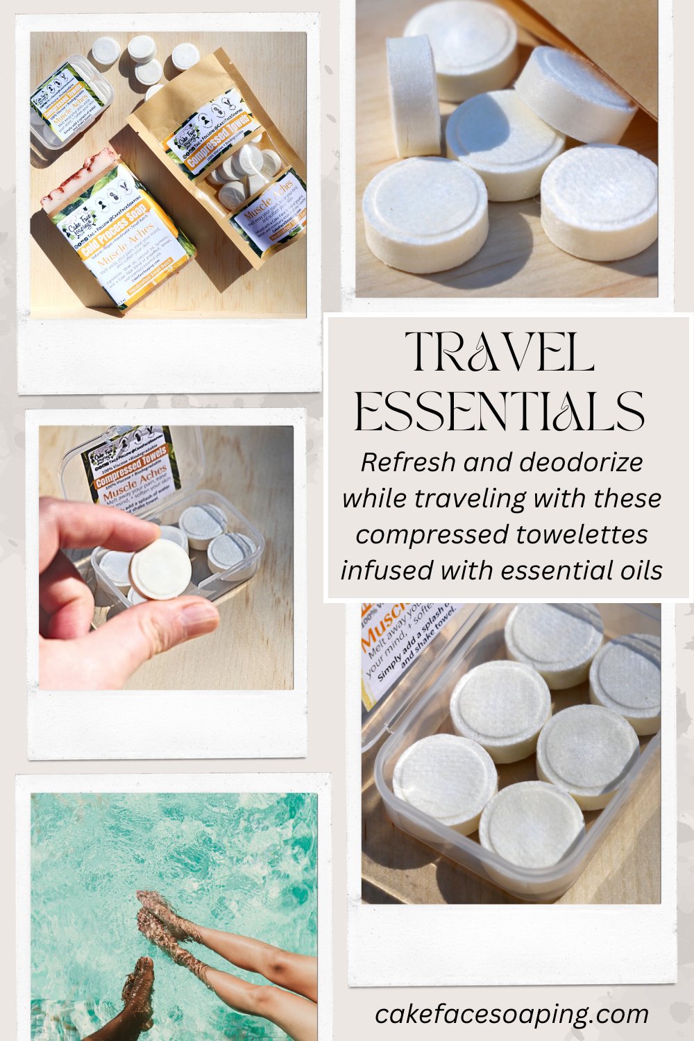 Compressed Towels - Lavender Patchouli - CakeFaceSoaping