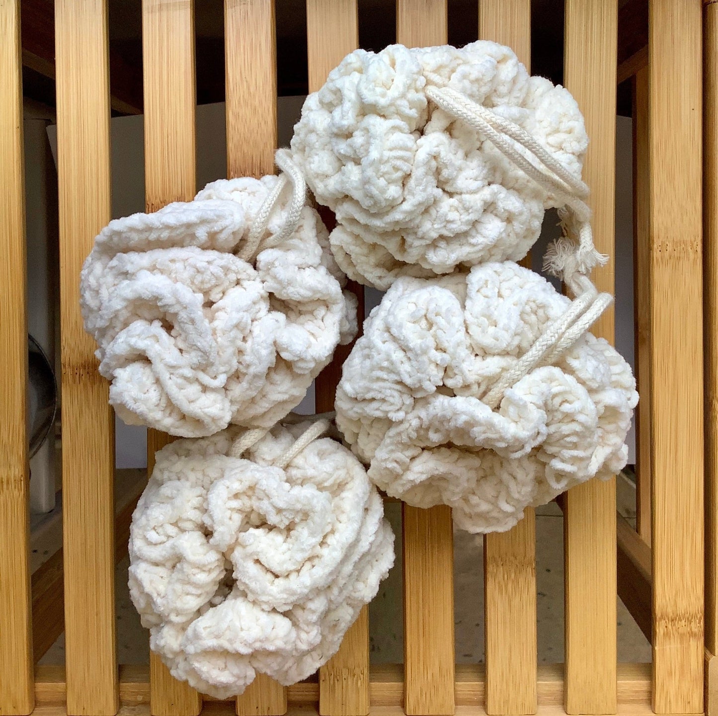 Cotton lathering pouf - CakeFaceSoaping