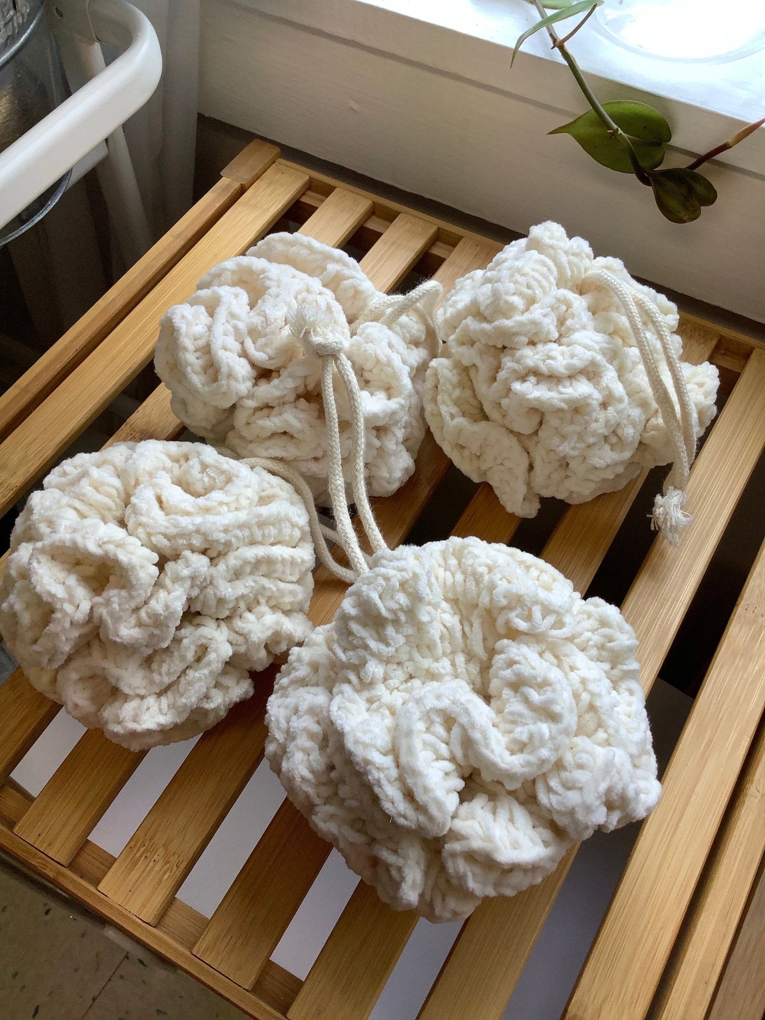 Cotton lathering pouf - CakeFaceSoaping