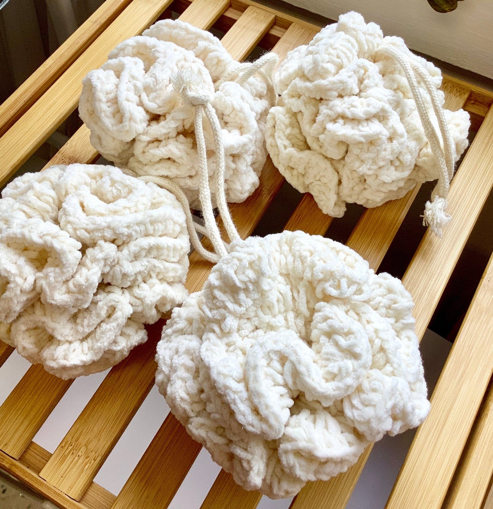 Cotton lathering pouf - CakeFaceSoaping