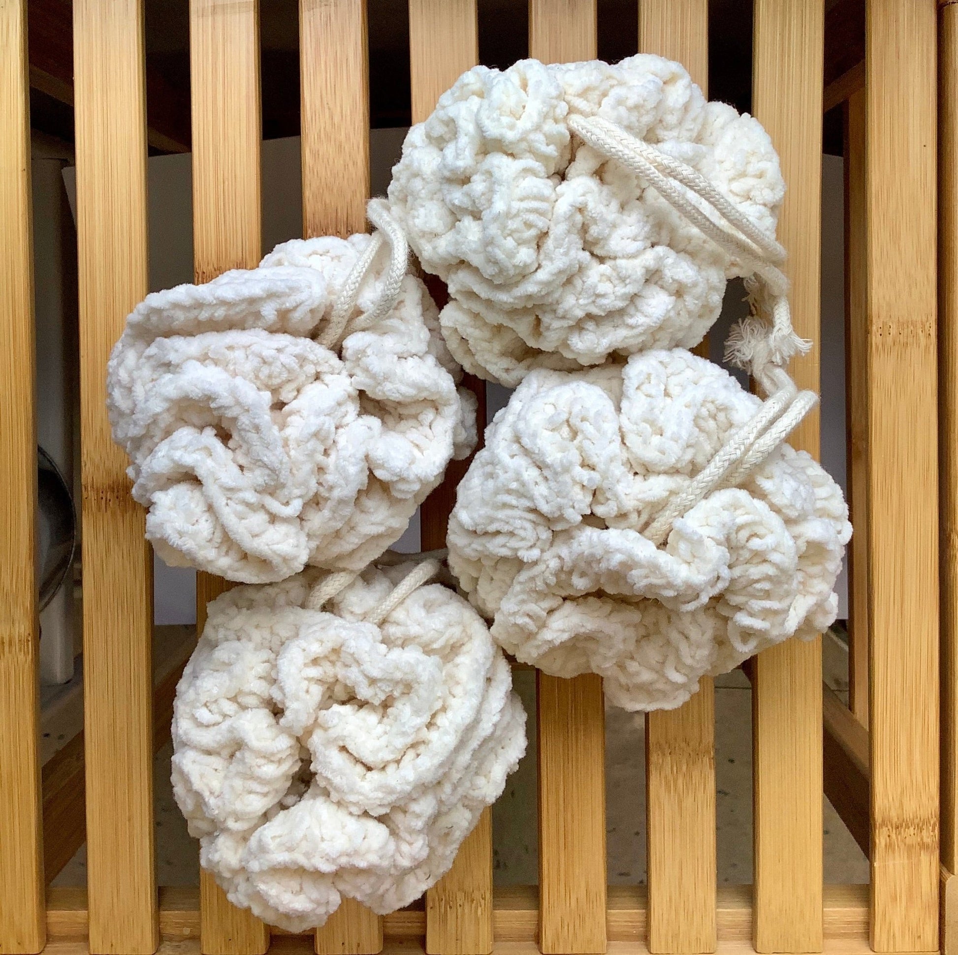 Cotton lathering pouf - CakeFaceSoaping