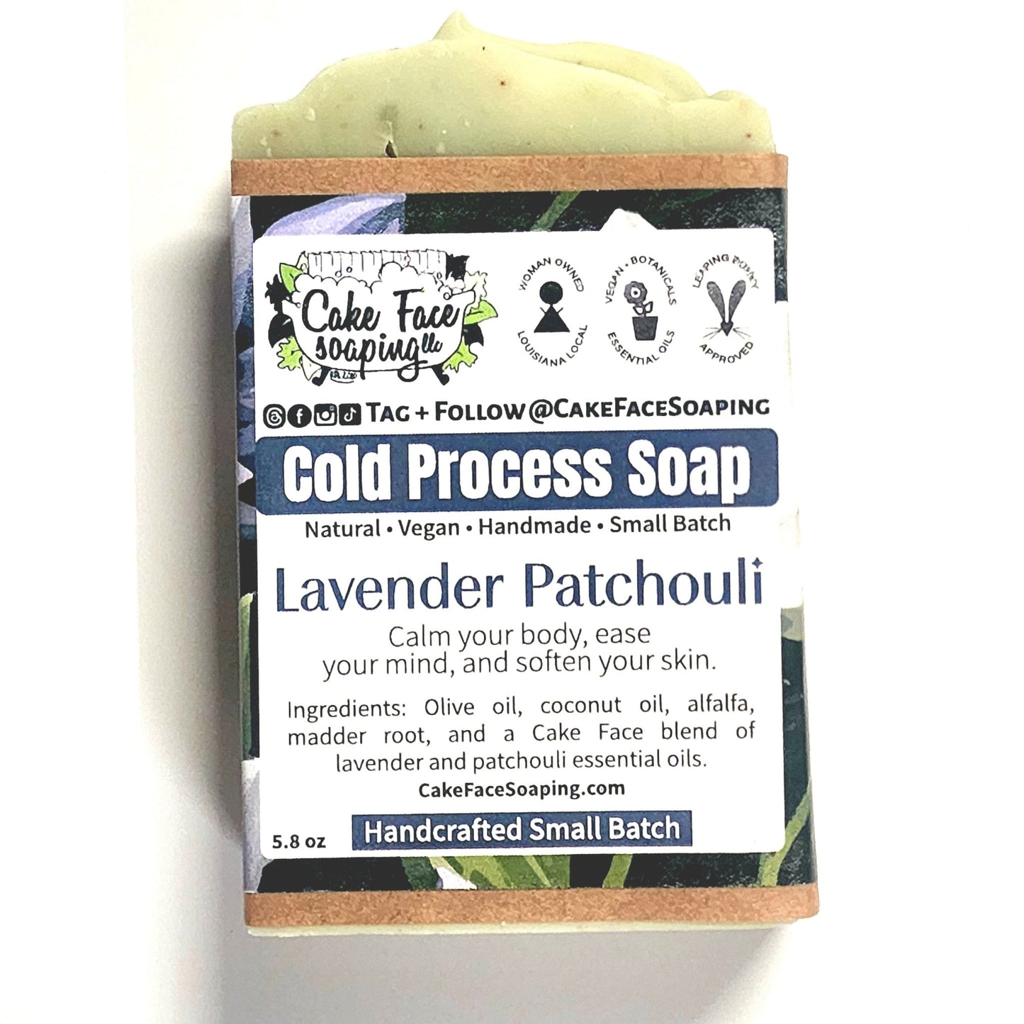 Lavender Patchouli Soap - CakeFaceSoaping