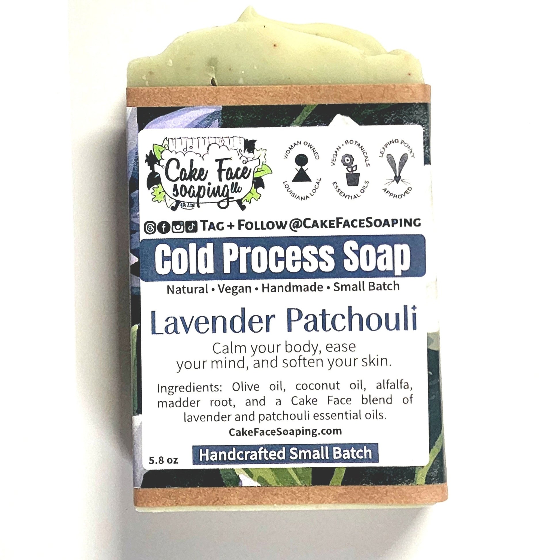 Lavender Patchouli Soap - CakeFaceSoaping