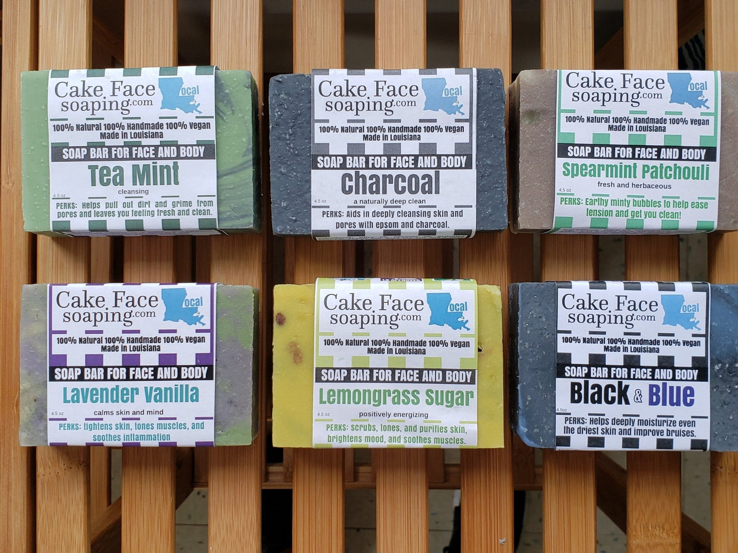 Lemongrass Sugar Bar Soap – massaging cornmeal and white sugars gently exfoliate - CakeFaceSoaping