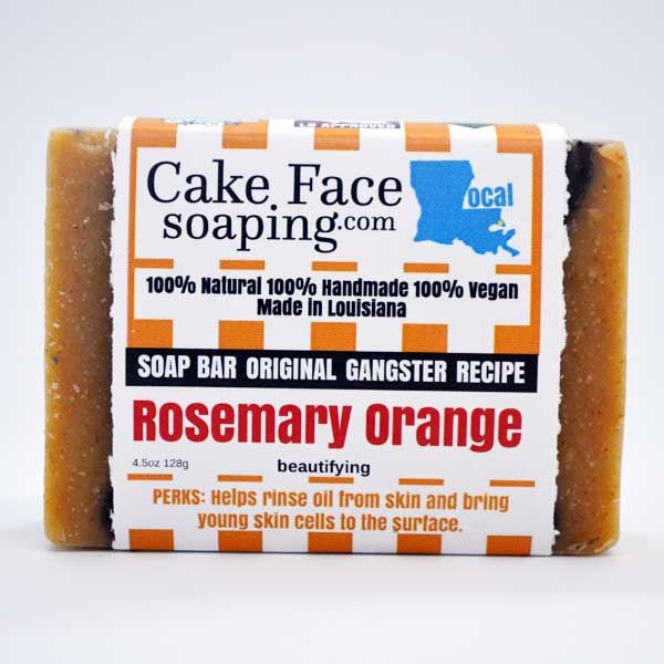 Rosemary Orange Bar Soap – with brightening turmeric and calming annatto seed infusions - CakeFaceSoaping