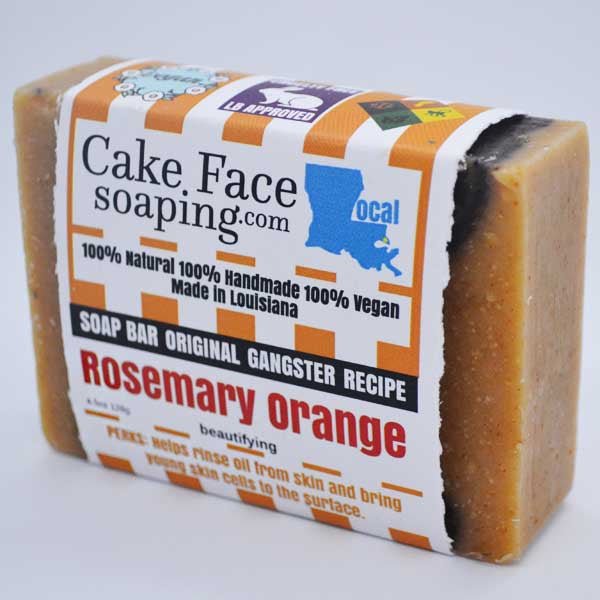 Rosemary Orange Bar Soap – with brightening turmeric and calming annatto seed infusions - CakeFaceSoaping