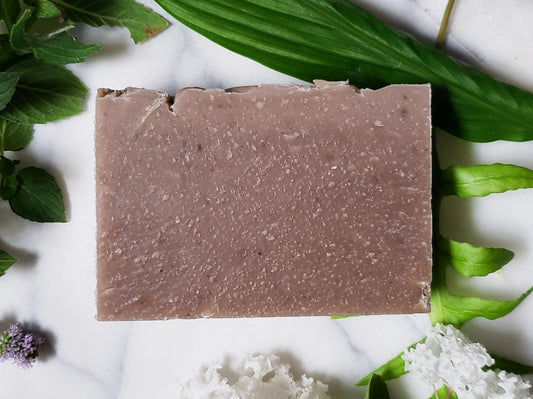 Spearmint Patchouli Bar Soap – with bentonite clay for a lovely slip and pulls out impurities - CakeFaceSoaping