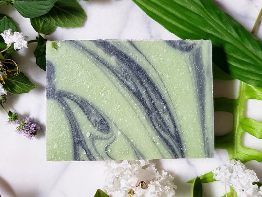Tea Mint Bar Soap – deep cleans pores and cools skin - CakeFaceSoaping