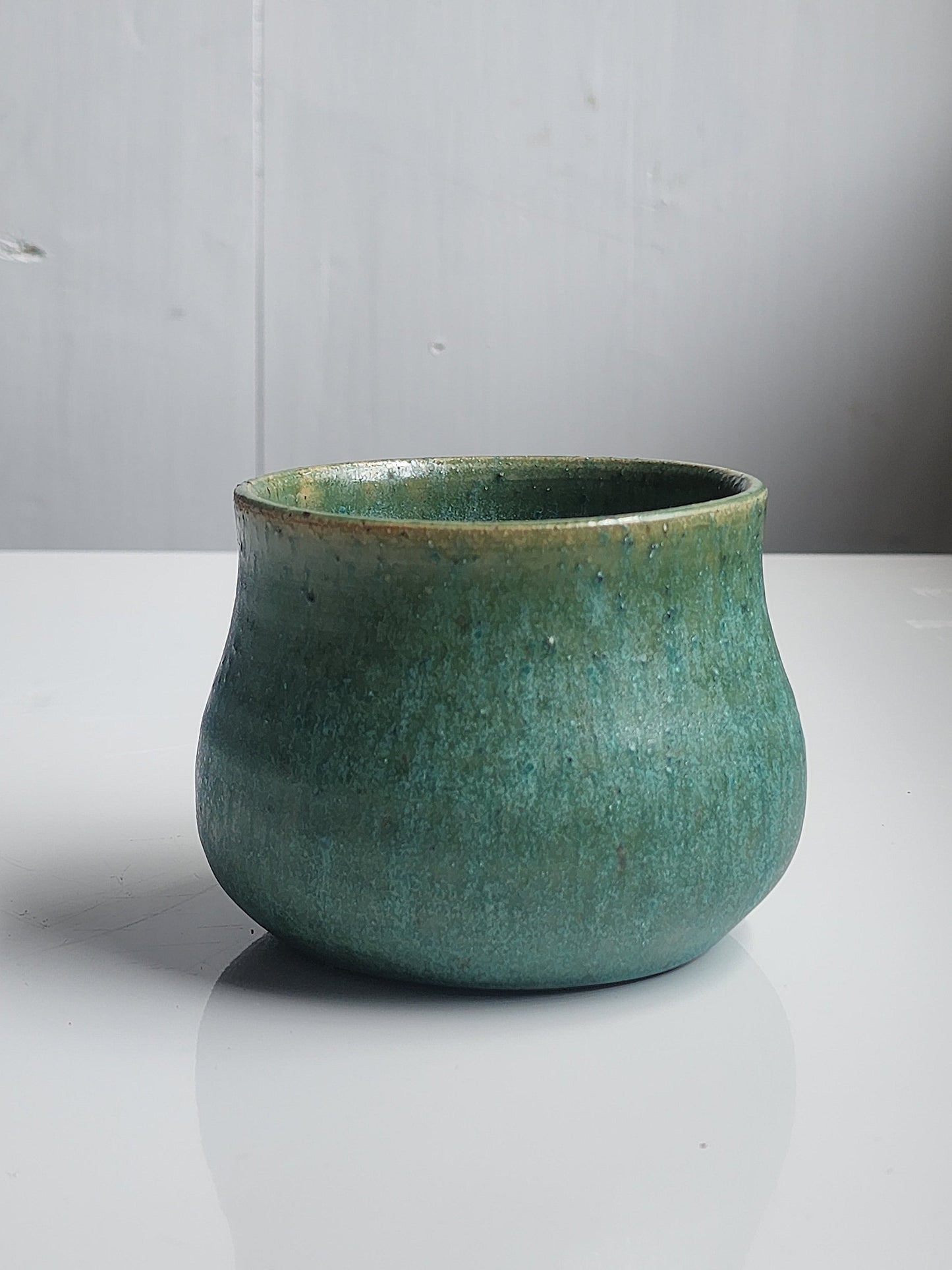 Turquoise Clay Vessel