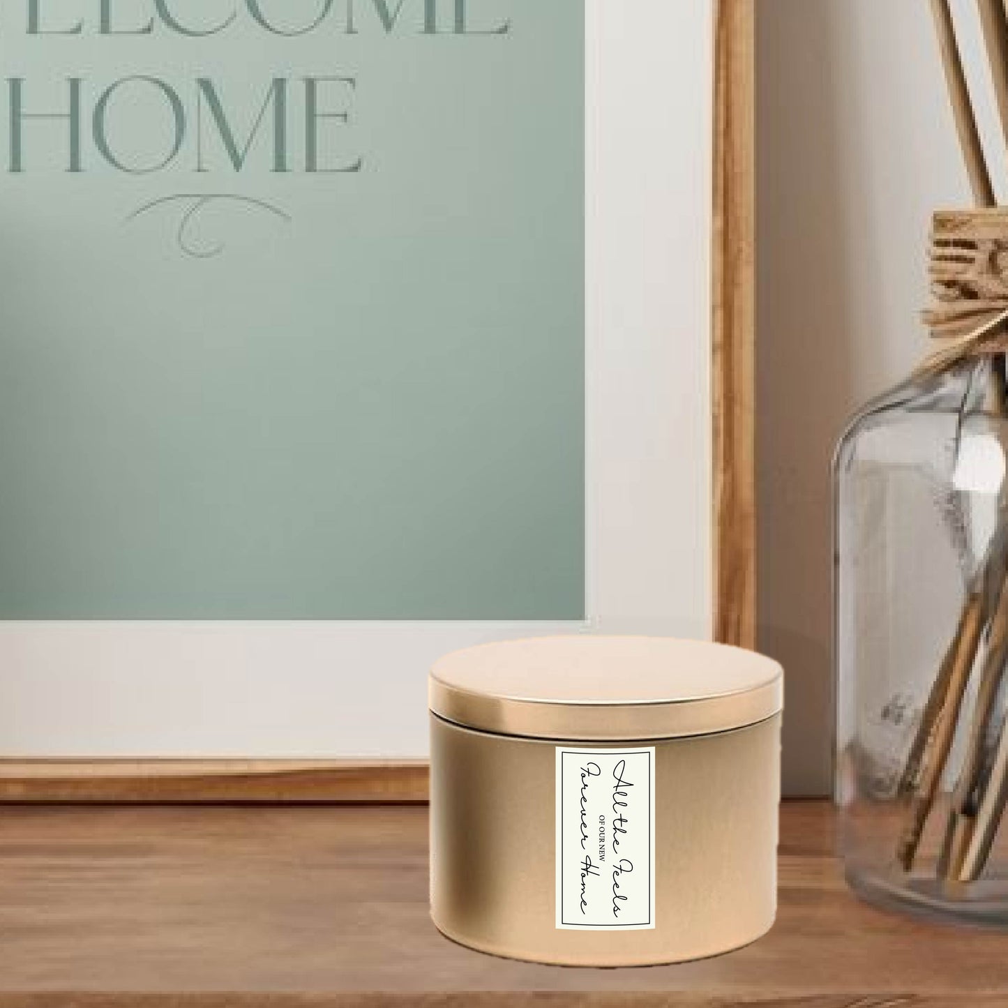 "All the Feels" BULK Rose Gold Tins Customizable Candles