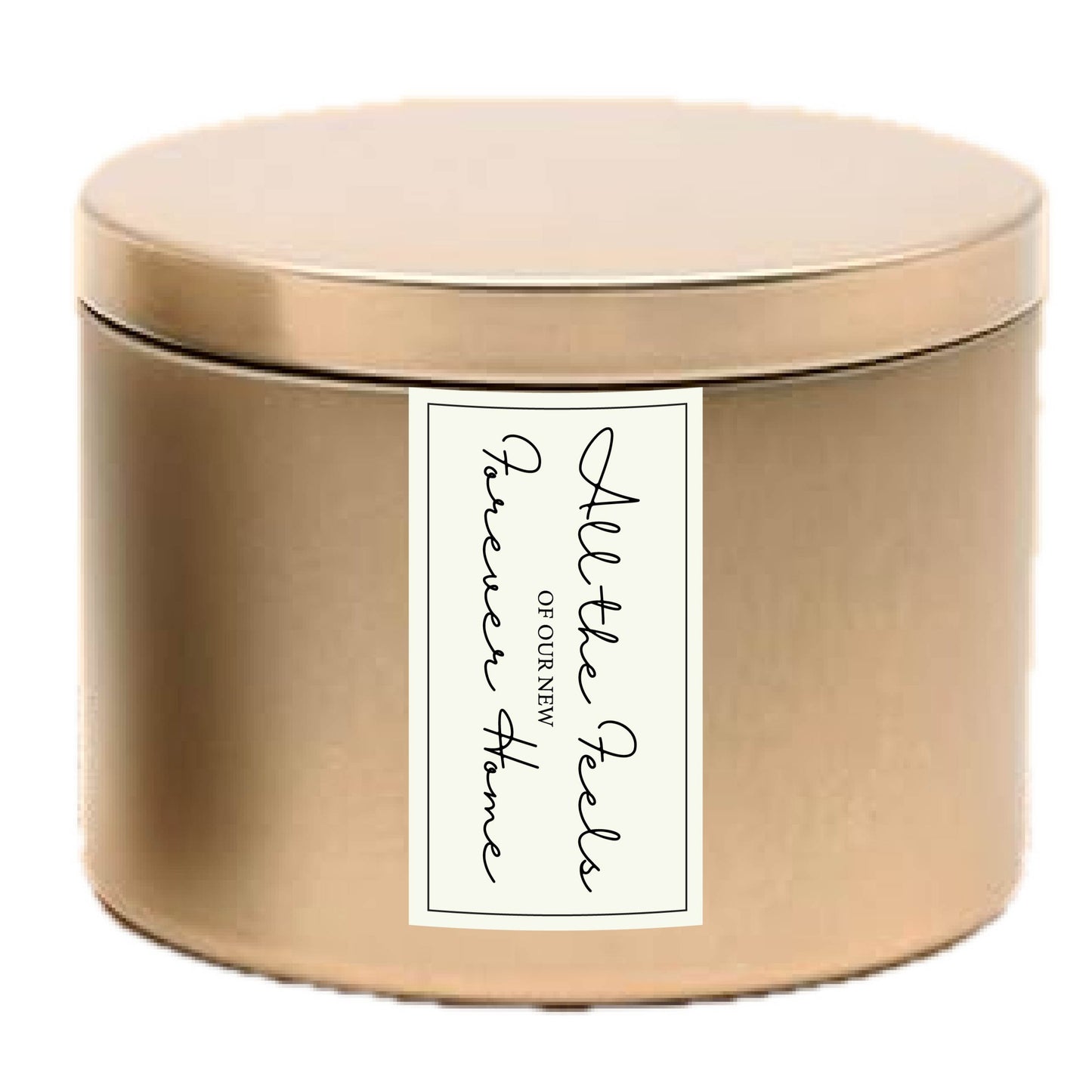 "All the Feels" BULK Rose Gold Tins Customizable Candles