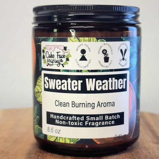 Sweater Weather Safe Fragrance Oil Coconut Wax 8.5 oz Candle