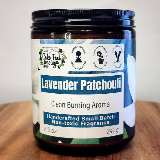 Lavender Patchouli Essential Oil Coconut Wax 8.5 oz Candle