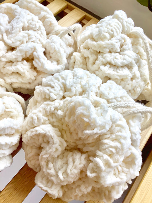 Cotton lathering poof - CakeFaceSoaping